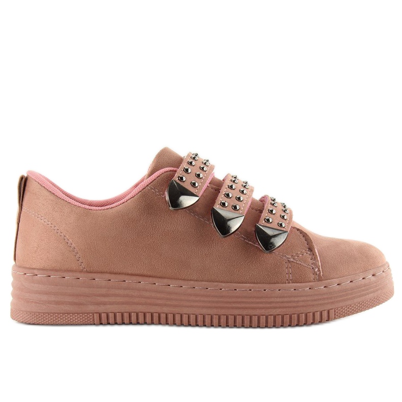 Sneakers con borchie 16-582 Rosa