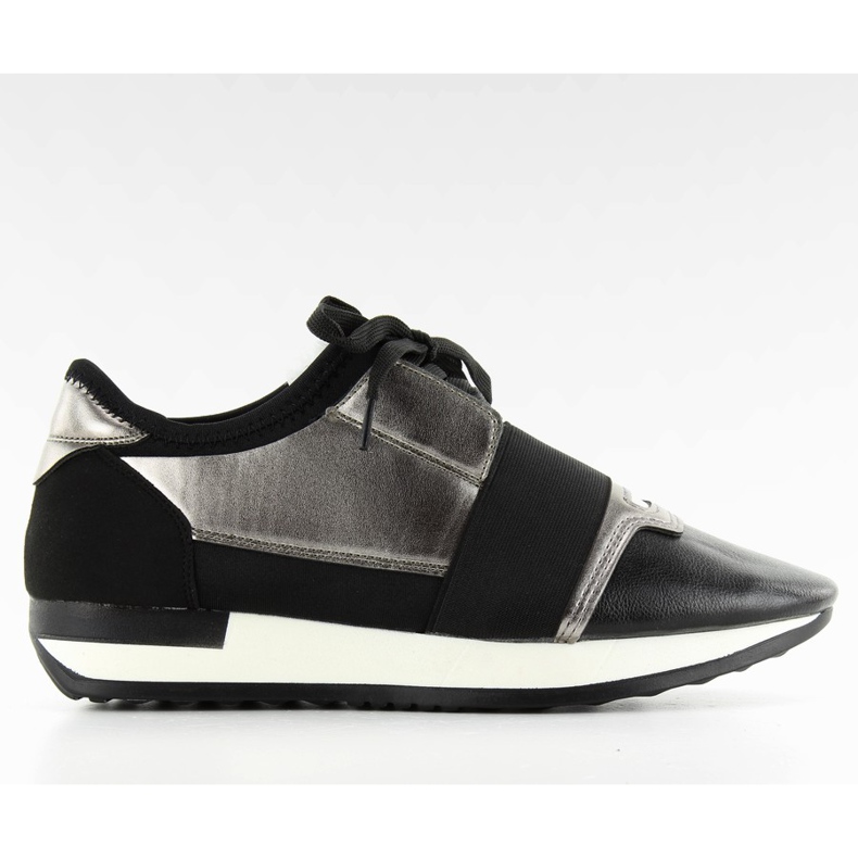 Scarpe sportive da donna 86-173 NERO / GUNCOLOR grigio