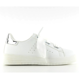 Sneakers Con Lacci In Raso S-317 bianca