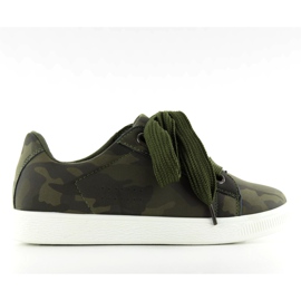 Sneakers con suola bianca zy-7a733 verde