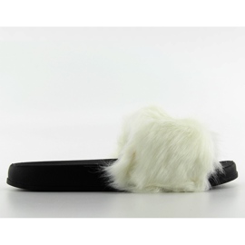 Ciabatte con pelliccia dd69p bianca