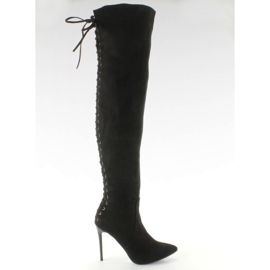 Coscia con lacci indietro SY-12 Nero