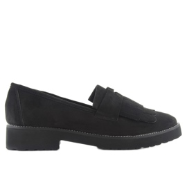 Mocassini da donna suola alta F173p nero