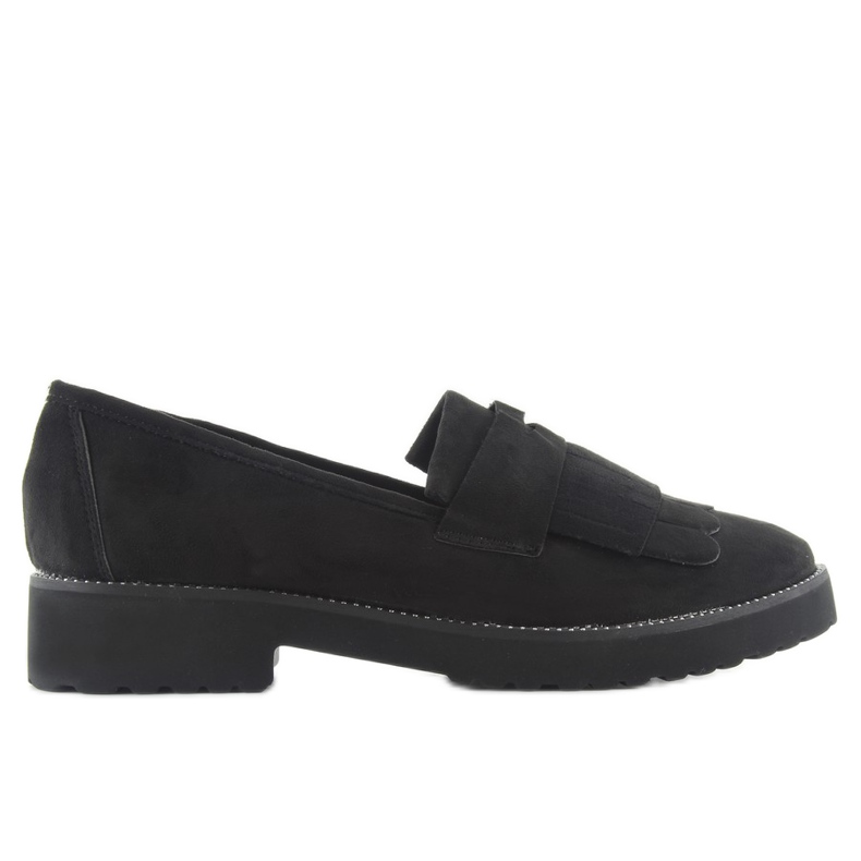 Mocassini da donna suola alta F173p nero