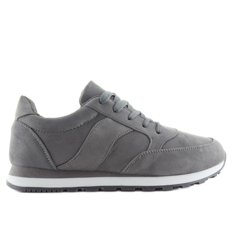 BL111 Scarpa sportiva in camoscio grigio
