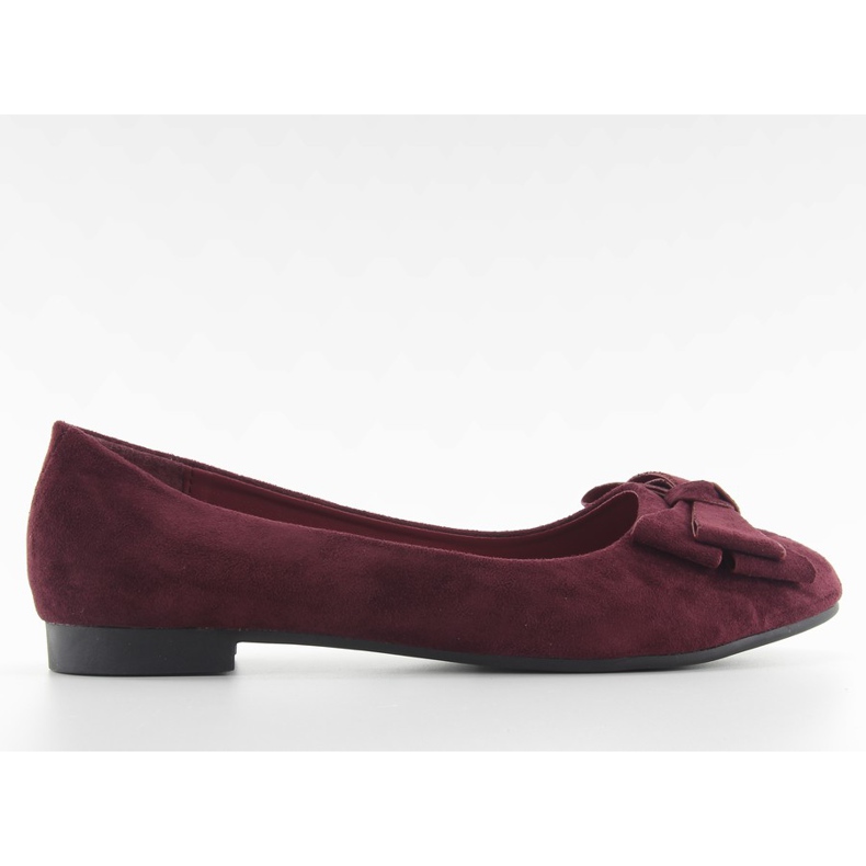 Ballerine da donna camoscio t291p vino rosso