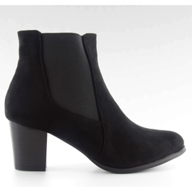 Stivaletti Chelsea tacco alto F95 neri nero