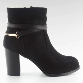 Stivali con tacco alto in suede 3701 nero