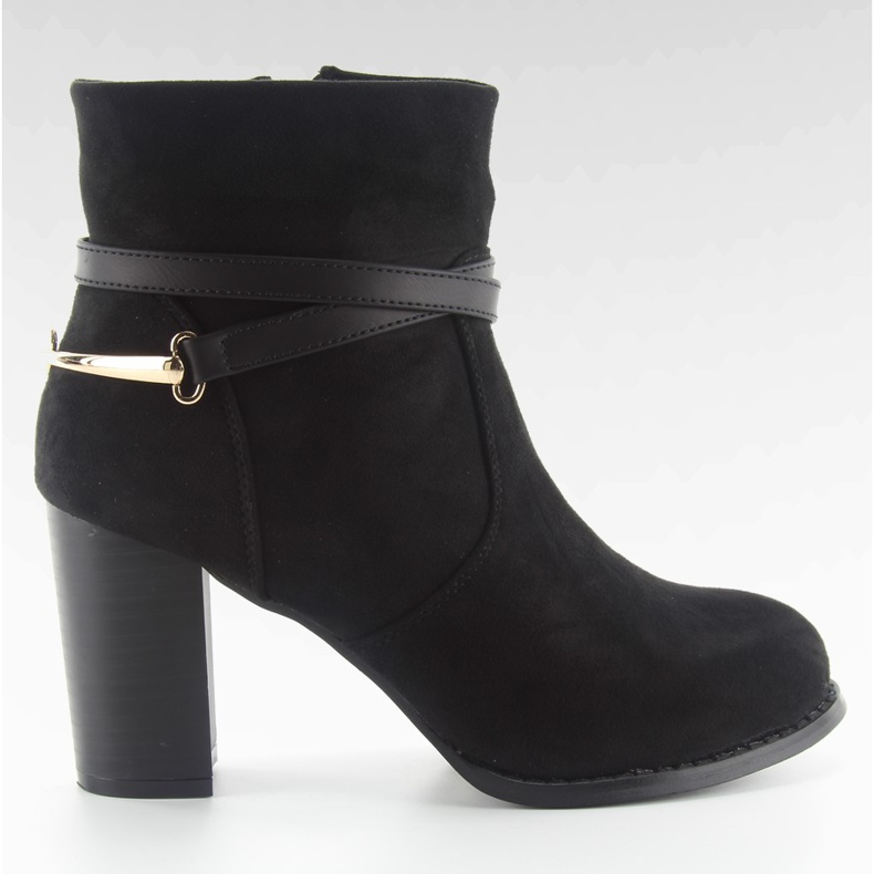 Stivali con tacco alto in suede 3701 nero