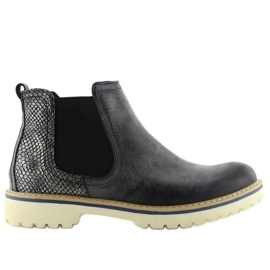 Stivali Jodhpur in stile sportivo 857-Pa nero