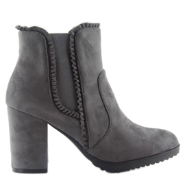 Stivali con tacco alto con volant m269p Grey grigio