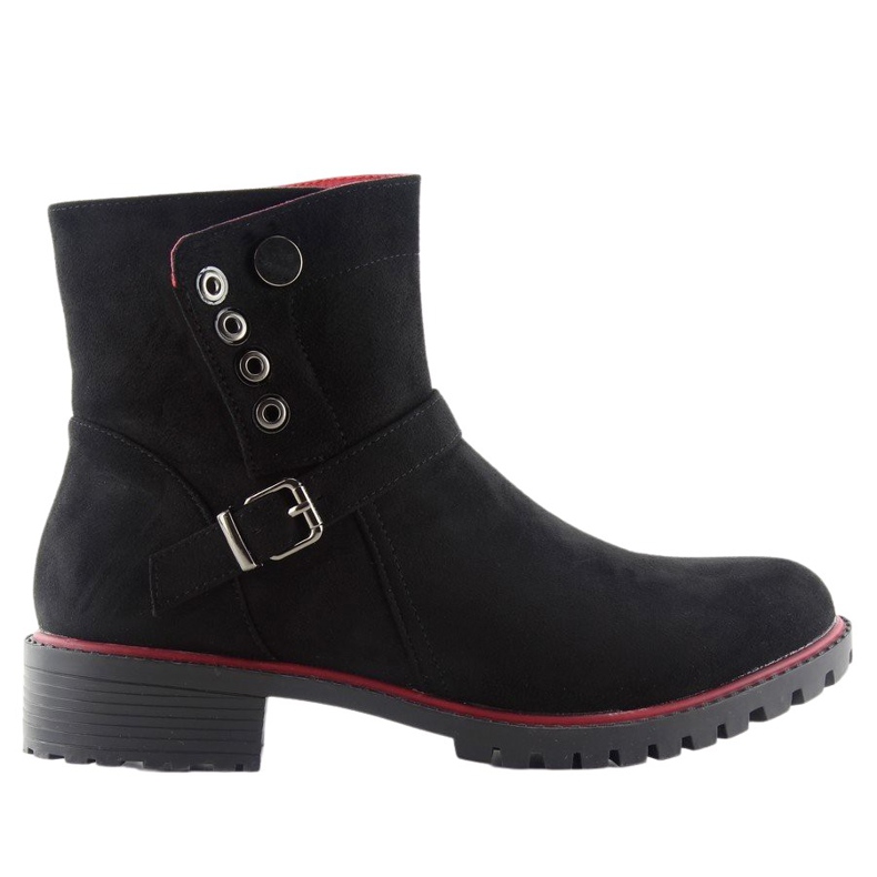 Stivali Jodhpur con rifinitura r112p Nero
