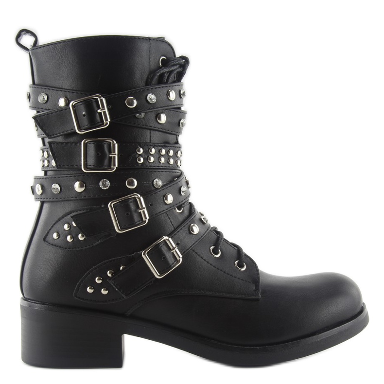 Stivali con borchie in stile rock nc68 nero