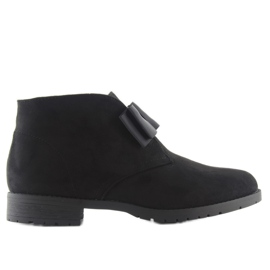 Stivali Chelsea Da Donna Con Fiocco C-7117 Nero