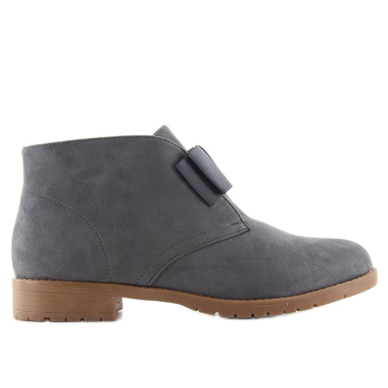 Stivali Chelsea da donna con fiocco C-7117 grigi grigio