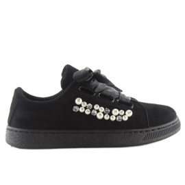 Sneakers Con Perle Nere H99-11 Nere nero