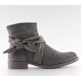 Stivali grigi con fiocco ES8508 grigio