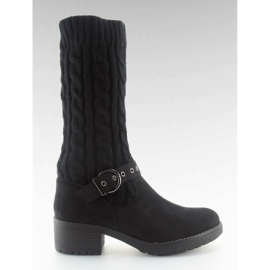 NC109 stivali in maglia neri nero