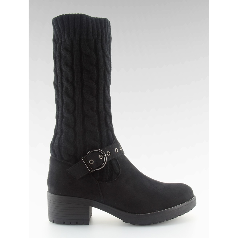 NC109 stivali in maglia neri nero