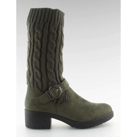 Stivali in filato NC109 verde