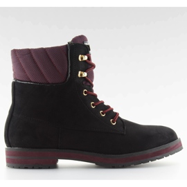Stivali da donna in pelle scamosciata neri WD38 neri nero