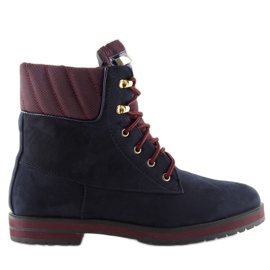 Stivali da donna in legno blu navy WD38 Navy
