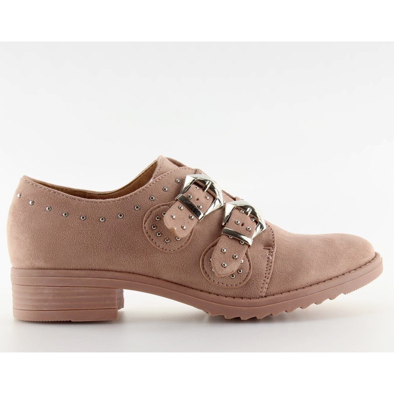 Mocassini da donna con borchie rosa FM217-34 rosa