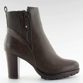 Grigio Stivali con tacco da donna grigi JA3132 grigio