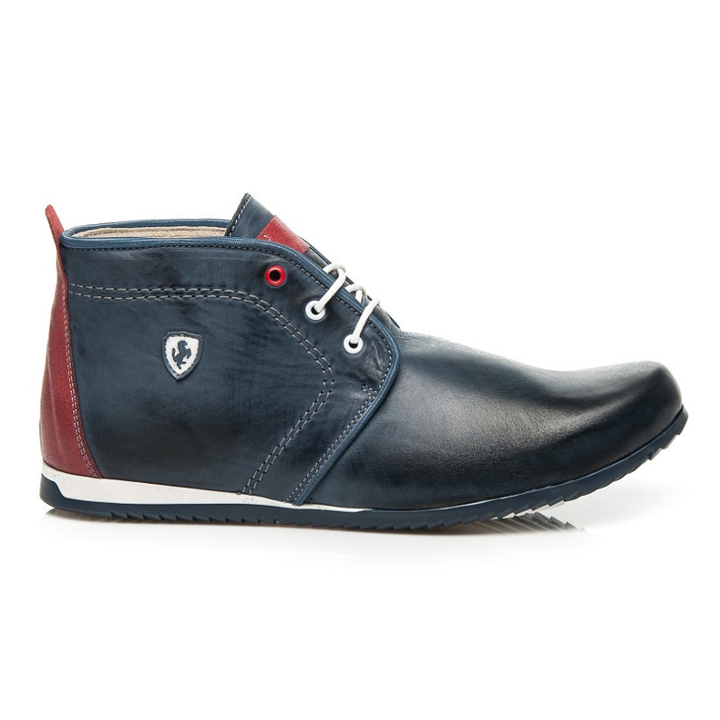 Lucca Stivali alti in pelle blu