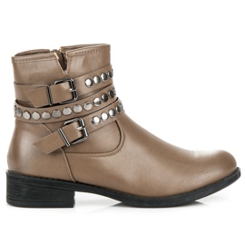 Yes Mile Stivali con fibbia decorativa marrone