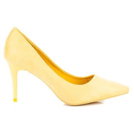 Comer Tacchi in camoscio giallo