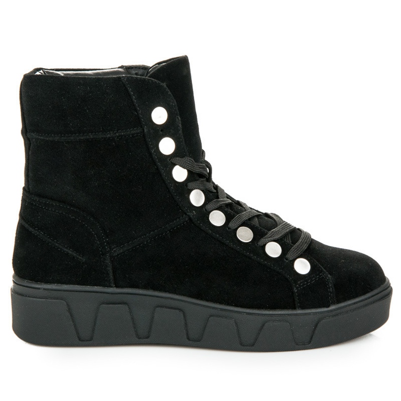 Betler Stivali stringati sulla piattaforma nero