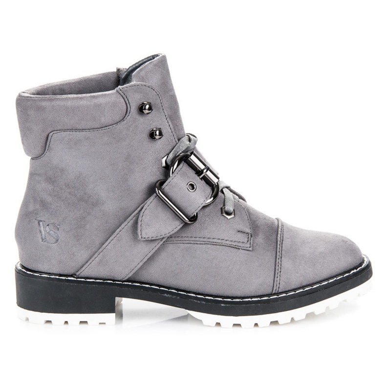 Vices New Collection Trapper in pelle scamosciata grigio