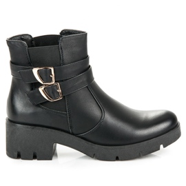 Abloom Stivaletti Chelsea con fibbie nero