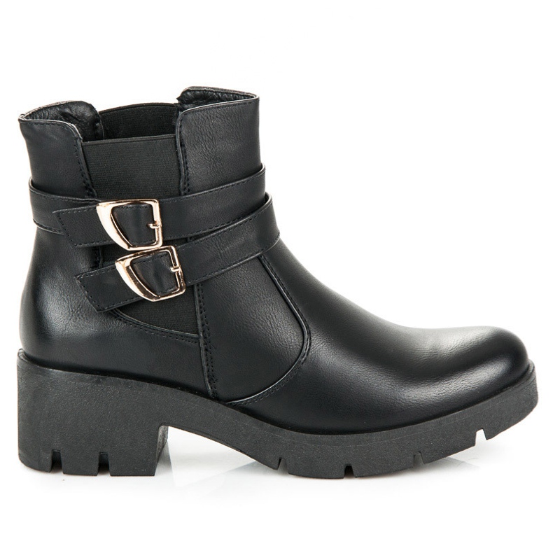 Abloom Stivaletti Chelsea con fibbie nero