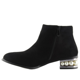 Stivali Jodhpur con perle nere wd33p nere nero