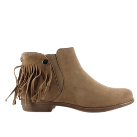 Stivali Jodhpur con frange staccabili 9177 Camel marrone