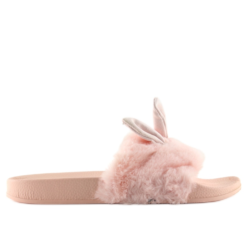 Ciabatte Con Pelliccia E Rosa Danni 58-21