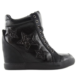 Sneakers da donna nere LL-72 nere nero