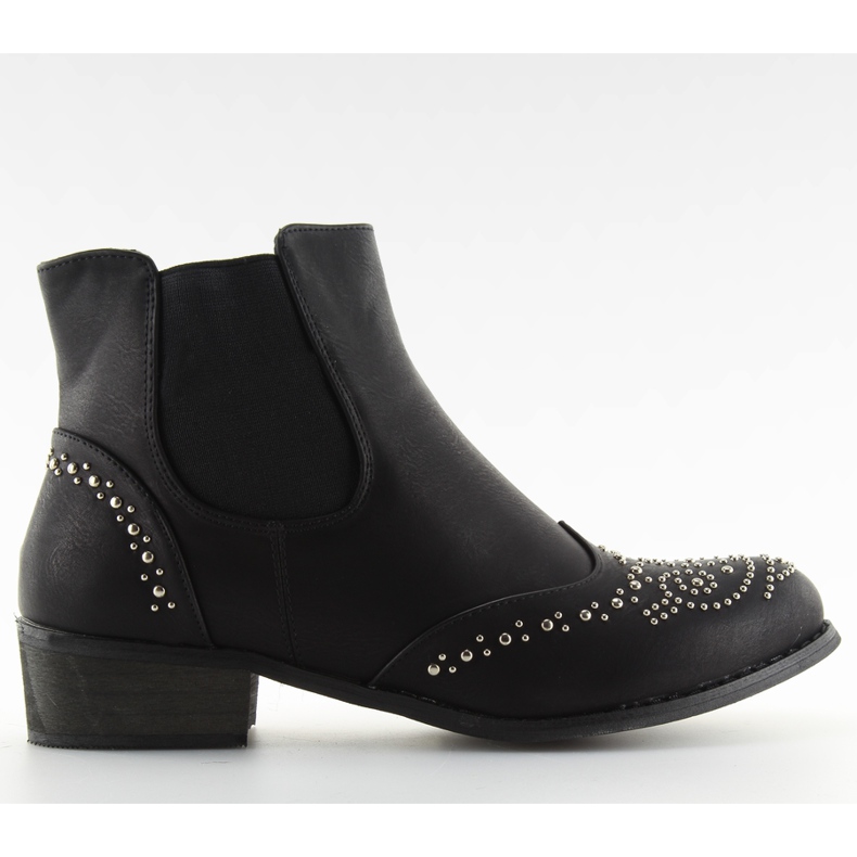 Stivaletti Chelsea da donna neri con borchie nero