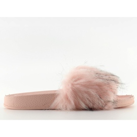 Ciabatte rosa con pelliccia zy383-007-1 rosa