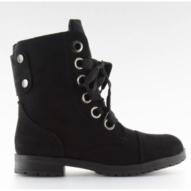 Stivali da lavoro con lacci neri 8901 Nero