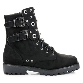 Vices New Collection Stivali da lavoro in pelle scamosciata nero