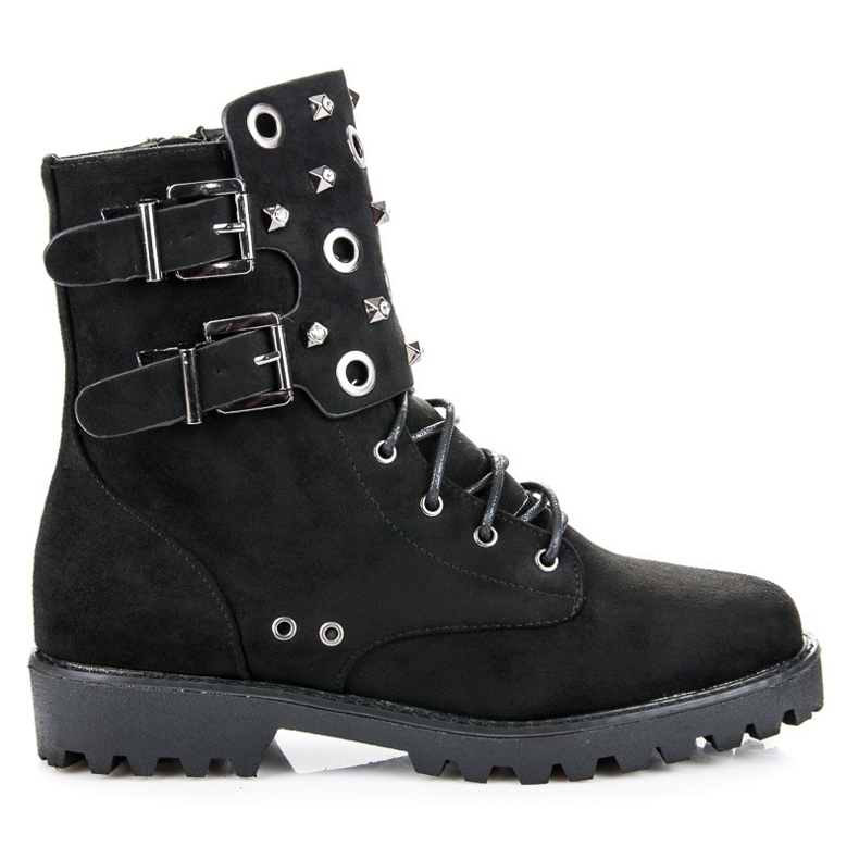 Vices New Collection Stivali da lavoro in pelle scamosciata nero
