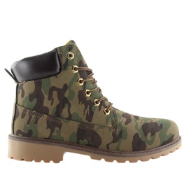 Stivali in legno monocolore BL83 Army Green camouflage marrone verde