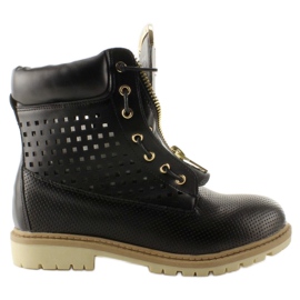 Balmane traforate, cerniera oro, nero R103 Nero