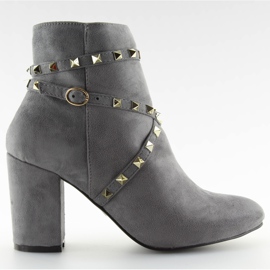 Grigio Tacchi alti con borchie grigie