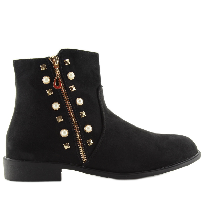 Stivali neri con perle nere 30708 nere nero