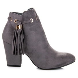 Cm Paris Stivaletti boho in pelle scamosciata grigio