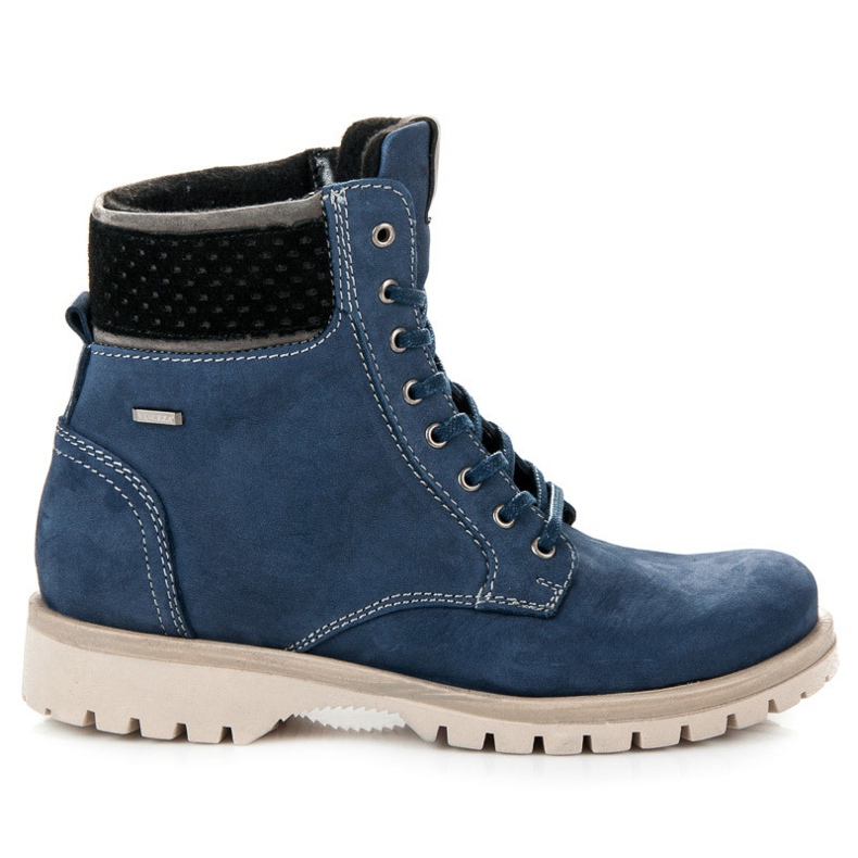 Trapper vinceza in pelle blu